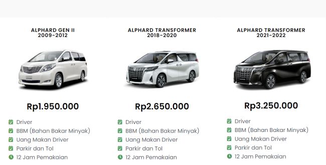 Sewa Alphard Bandung. Com